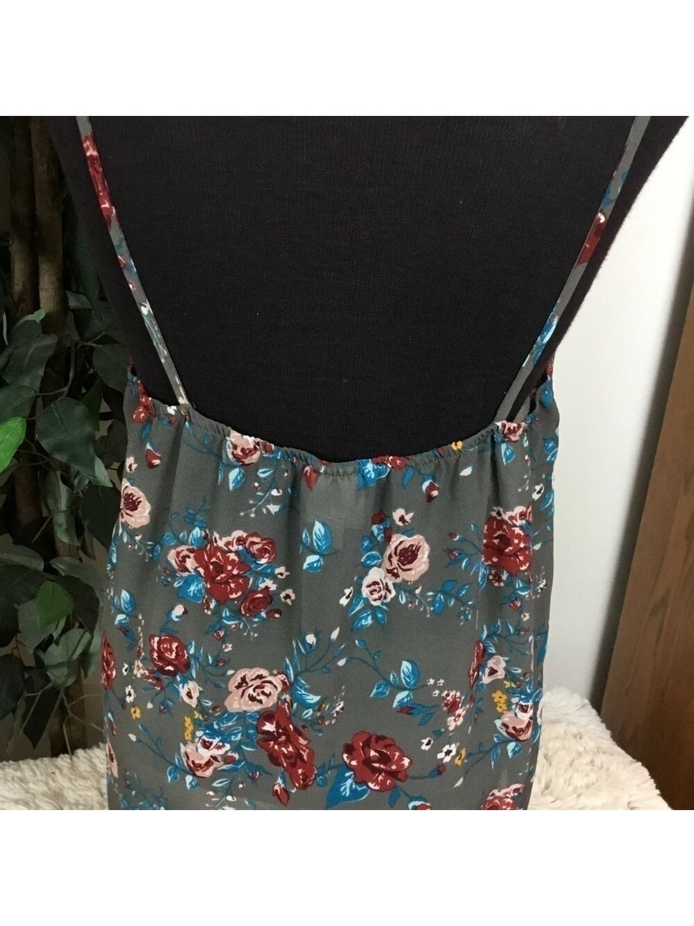 SELF Esteem XL semi sheer floral cami with crochet details - Picture 8 of 12